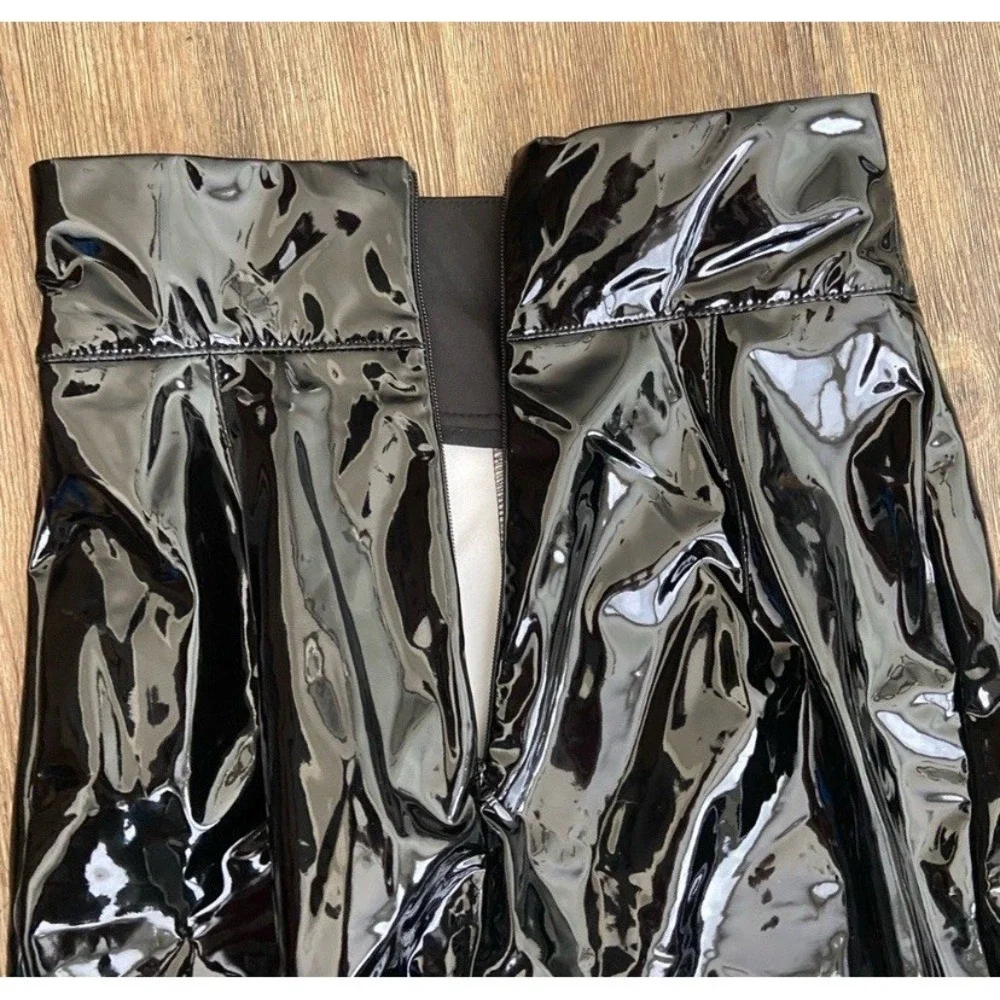 HOUSE OF CB Haridan Black Pleather High Waisted Leggings Pants Small